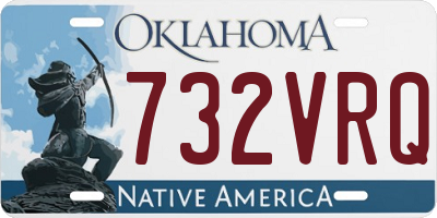 OK license plate 732VRQ