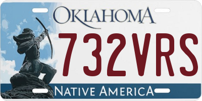 OK license plate 732VRS