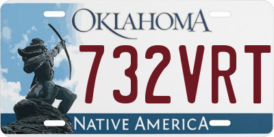 OK license plate 732VRT