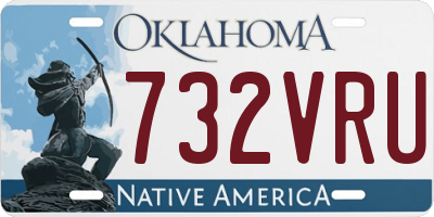 OK license plate 732VRU