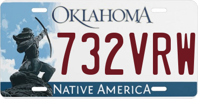 OK license plate 732VRW