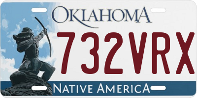 OK license plate 732VRX