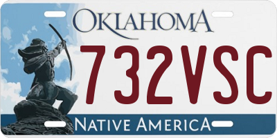 OK license plate 732VSC