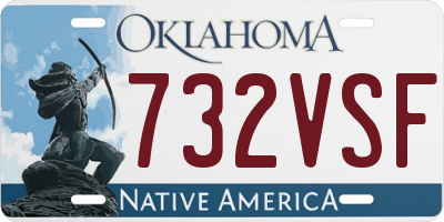 OK license plate 732VSF