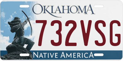 OK license plate 732VSG