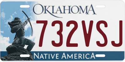 OK license plate 732VSJ