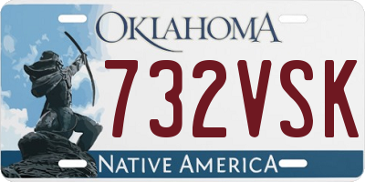 OK license plate 732VSK