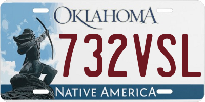 OK license plate 732VSL
