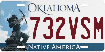 OK license plate 732VSM