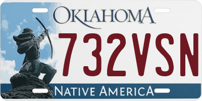 OK license plate 732VSN