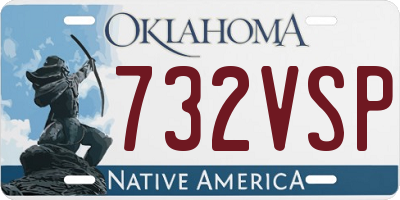 OK license plate 732VSP