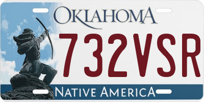 OK license plate 732VSR