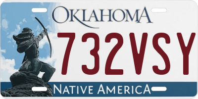 OK license plate 732VSY