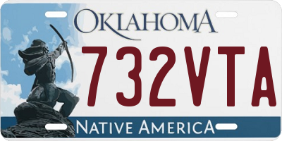 OK license plate 732VTA
