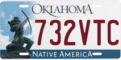 OK license plate 732VTC
