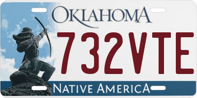 OK license plate 732VTE