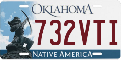 OK license plate 732VTI