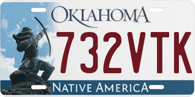 OK license plate 732VTK