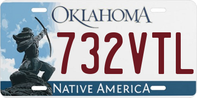 OK license plate 732VTL