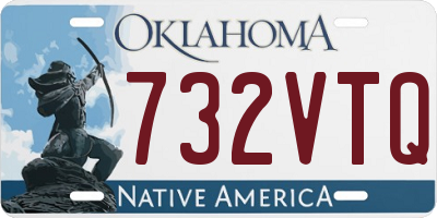 OK license plate 732VTQ