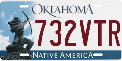 OK license plate 732VTR