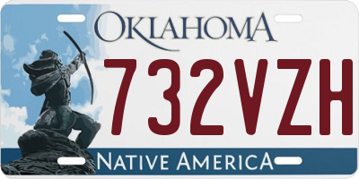 OK license plate 732VZH
