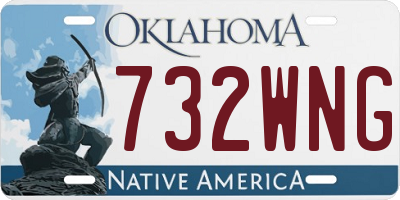 OK license plate 732WNG