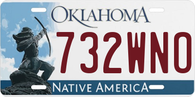 OK license plate 732WNO