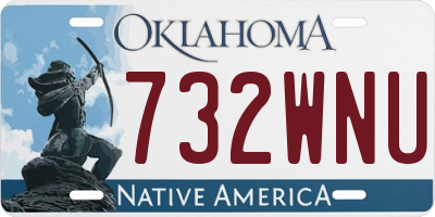 OK license plate 732WNU