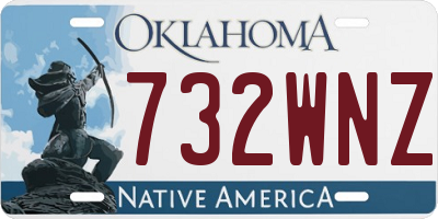 OK license plate 732WNZ