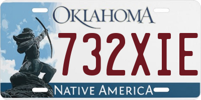 OK license plate 732XIE