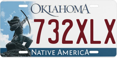 OK license plate 732XLX