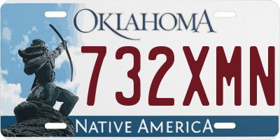 OK license plate 732XMN