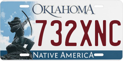 OK license plate 732XNC