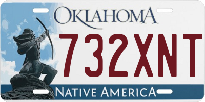 OK license plate 732XNT