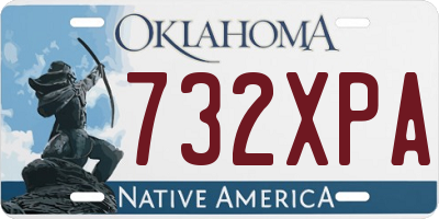 OK license plate 732XPA