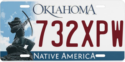 OK license plate 732XPW