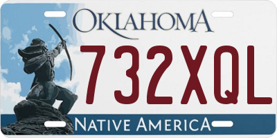 OK license plate 732XQL