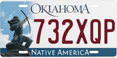 OK license plate 732XQP