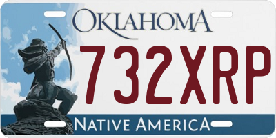OK license plate 732XRP