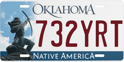 OK license plate 732YRT
