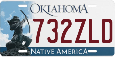OK license plate 732ZLD
