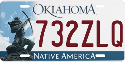 OK license plate 732ZLQ