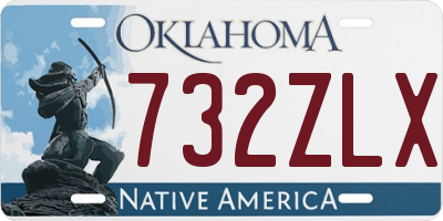 OK license plate 732ZLX