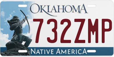 OK license plate 732ZMP