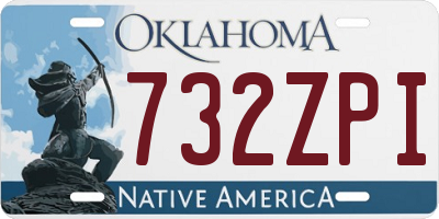 OK license plate 732ZPI