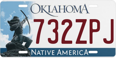OK license plate 732ZPJ
