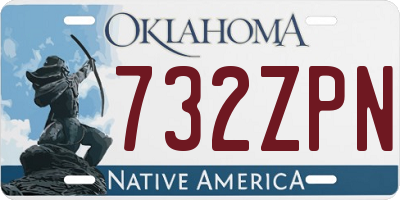 OK license plate 732ZPN