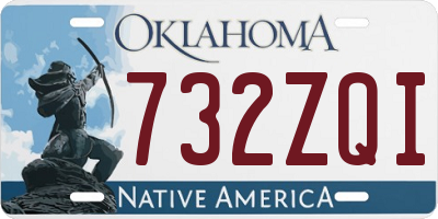 OK license plate 732ZQI