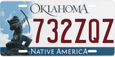 OK license plate 732ZQZ